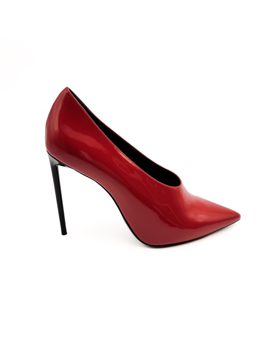 Saint Laurent Burgundy Red Patent Leather Pumps Heels EU 37.5